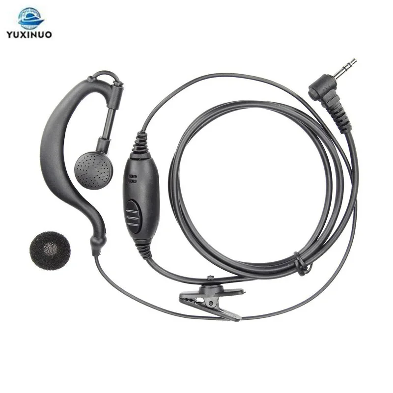 1Pin 2.5mm G Shape Headset Earphone with PTT Mic for Motorola T5320 T6200 T6200C TKLR T3 T4 T5 T6 SX500 SX620R MR350R Radio