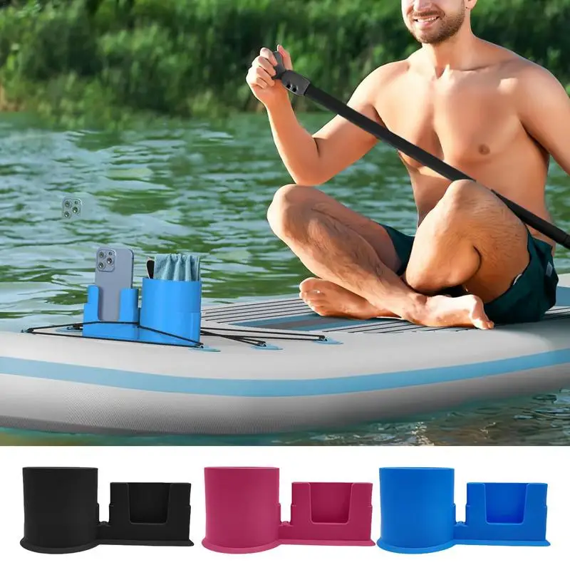 Paddle Board Drink Holder Paddle Board Accessories Multi-Functional Kayak Drink Holder Kayak Cup Holders For Snacks Keys Fishing