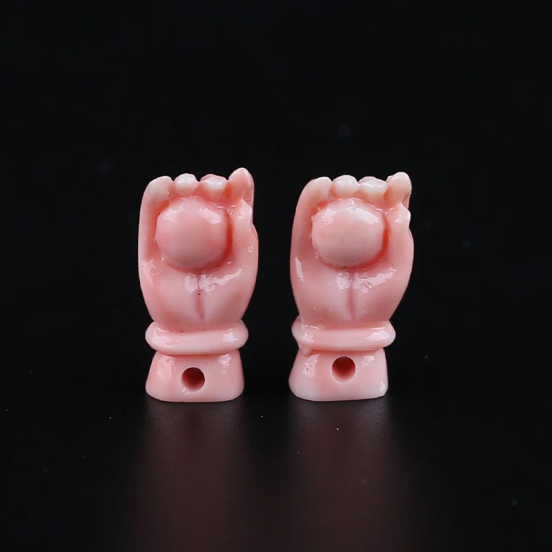 New Arrival Pink Conch Shell Carved Charms Hands And Feet Earrings Beads Jewelry Making DIY Handmade Craft 30x18x11mm 10.2g