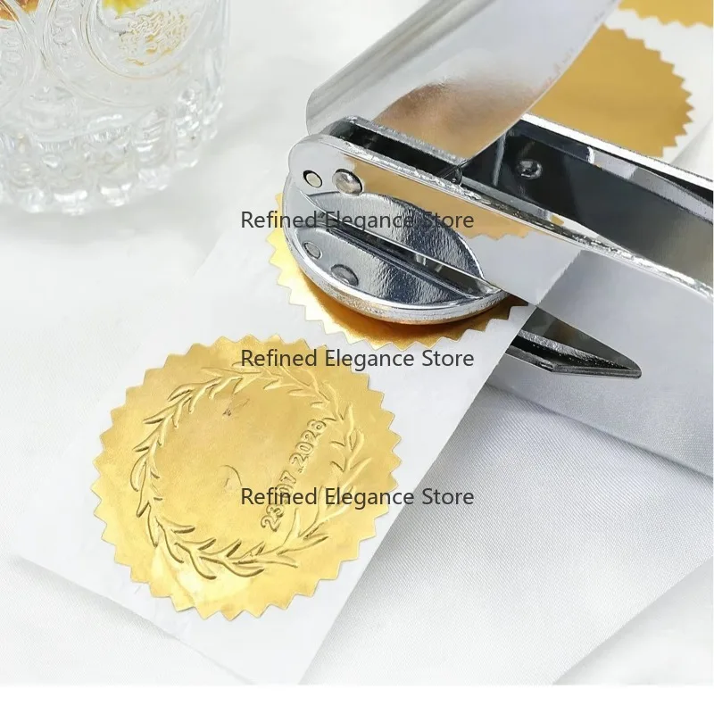 Wholesale Customizable Port-able Self-Inking Stamp Pliers Embossed Logo Hand Pliers for Office Use