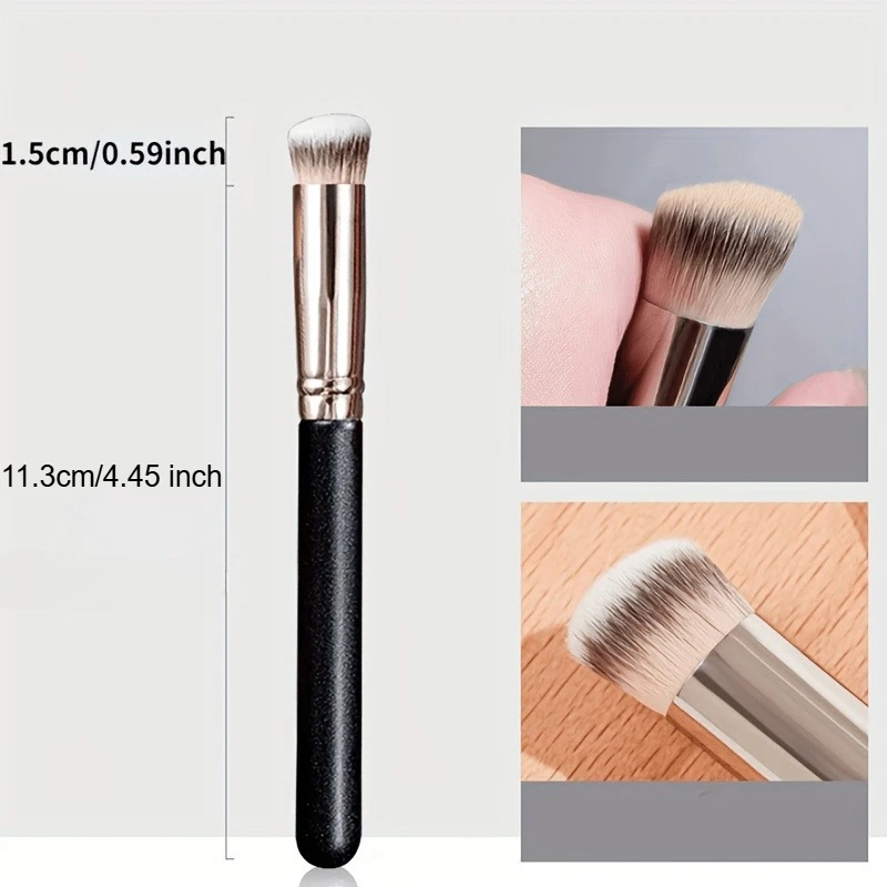 1 szt. Pędzel do korektora, wysokiej jakości pędzle kabuki do konturowania nosa i różu, pędzel do makijażu twarzy do perfekcyjnego nakładania pod oczy i blendowania płynnych kosmetyków.