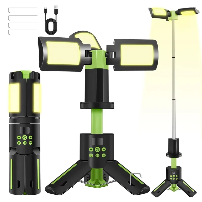 Portable LED Camping Light Waterproof Telescopic Folding Tent Lamp Outdoor Multi Function Rechargeable Long Life Portable