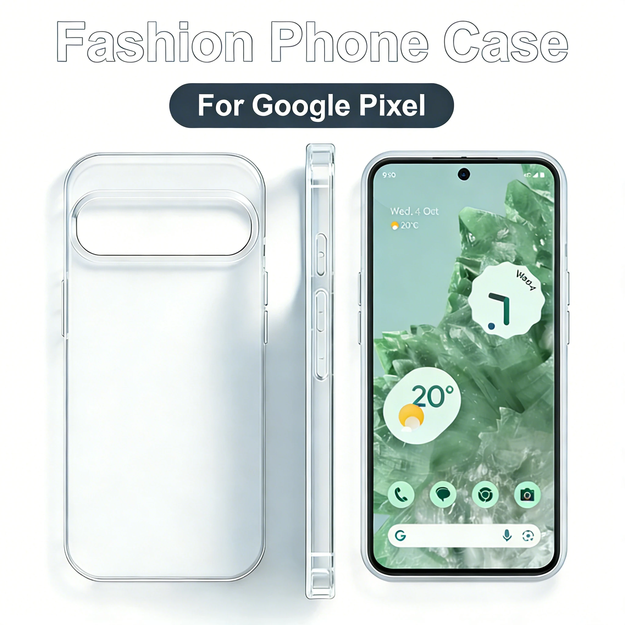 Ultradünne, weiche, transparente Handyhülle für Google Pixel 9 8A 8 7 7A 6A 6 10 Pro XL, stoßfeste Handyhüllen, TPU, transparente Rückseite