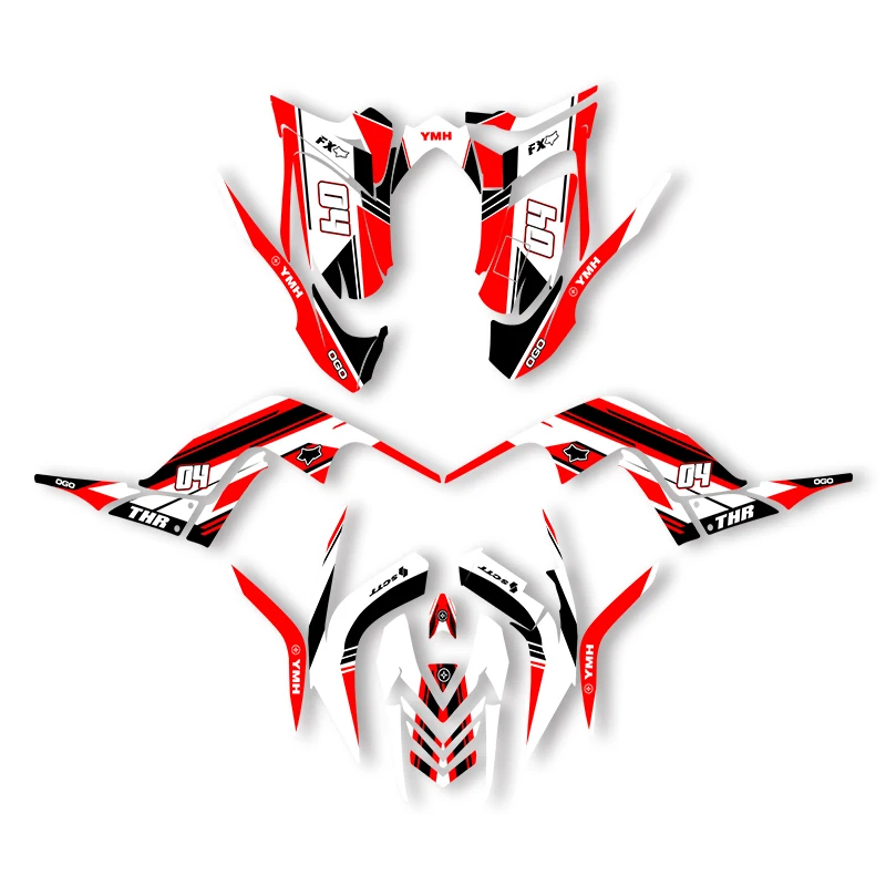 Sawrain For Yamaha RAPTOR 700 2006 2007 2008 2009 2010 2011 2012 Graphics Backgrounds Decal Stickers Kits Number Name Custom 005