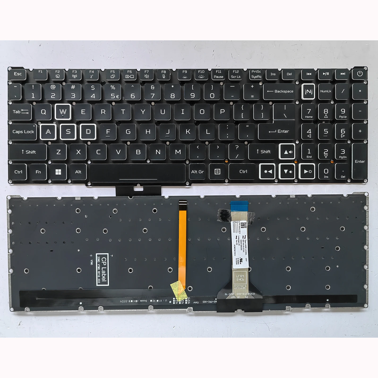 US Layout for Acer Nitro 5 N515-46 AN515-58 N22C1 Laptop Keyboard