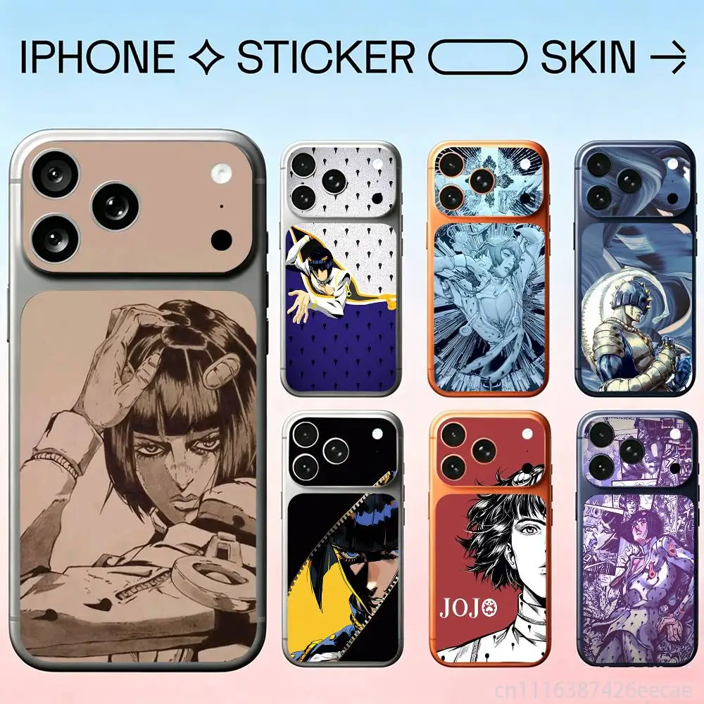 Anime Bucciarati Jojo5 GW For iPhone17pro,17pro max Carmere and Back Cover Decal Wrap Skin Colorful Rear Protective Sticker Film