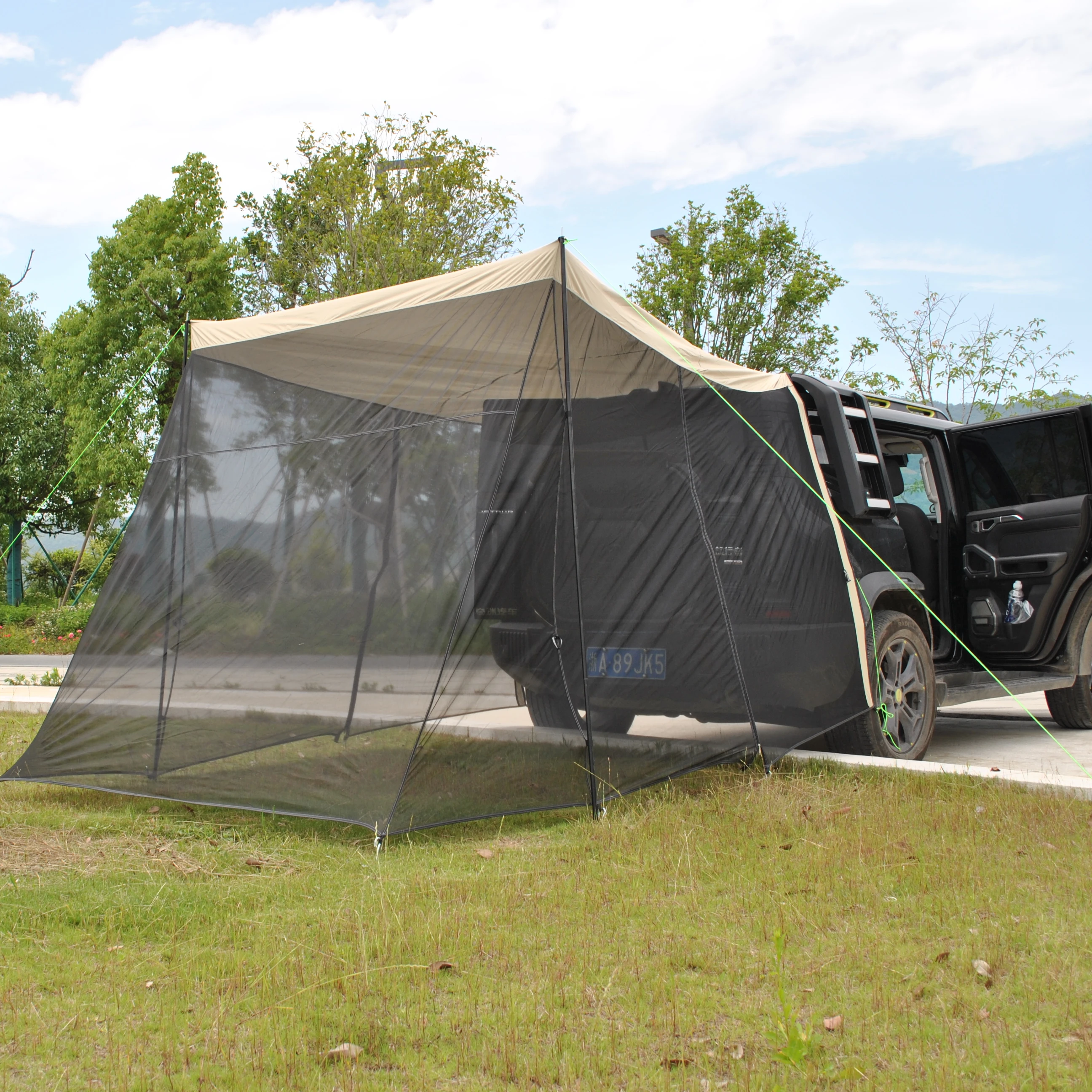 

Outdoor Travel Hiking Camping Mesh Tent Suitable for SUV/Van, Mesh Fabric SUV Tent for Camping, Picnic, Fishing