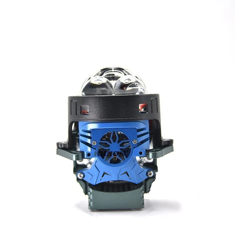 Z11 3 Inch Bi LED Projector Headlight with Halo Dual Direct Laser Lens Dual Fan Cooling High Power Plug and Play Car LED Lamp