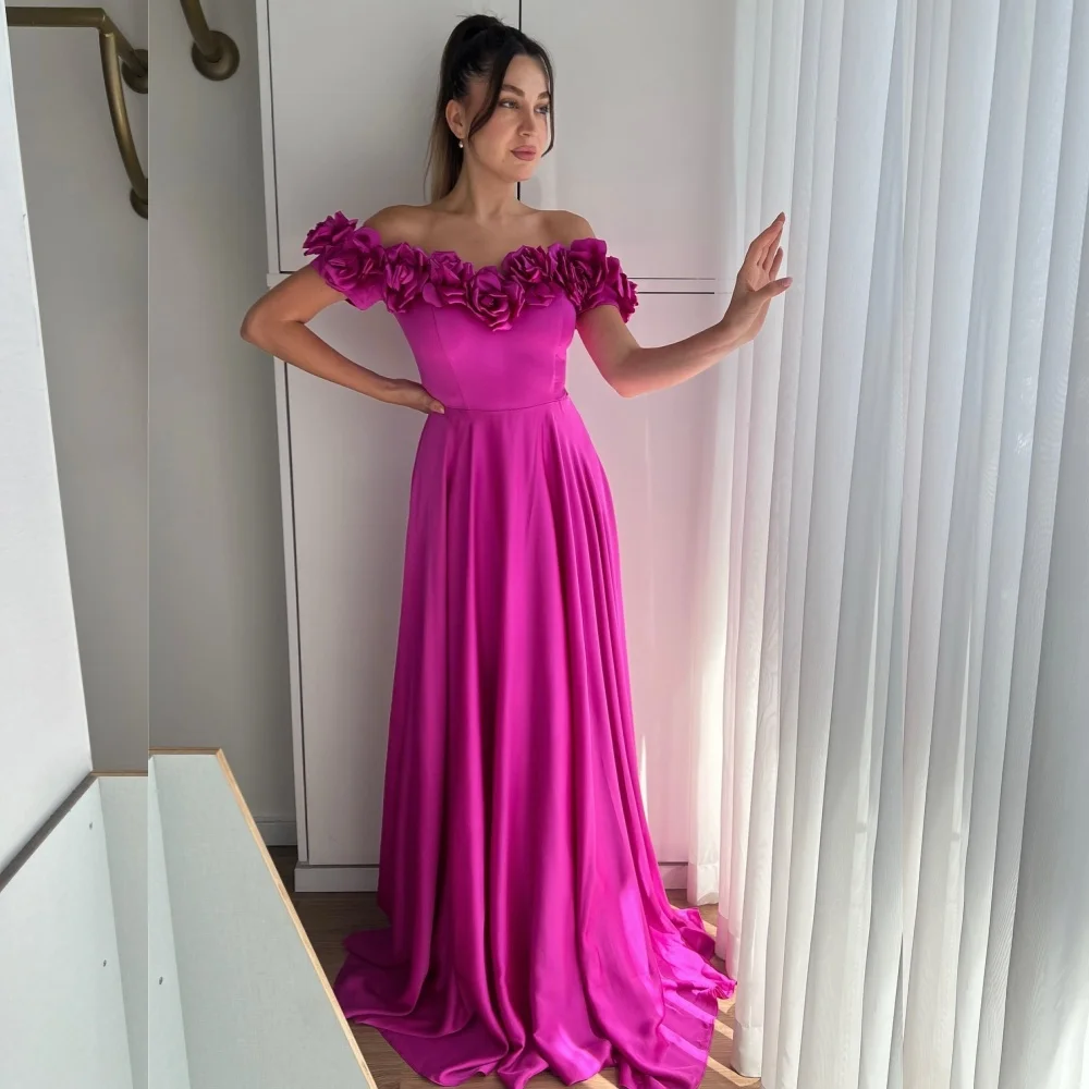 

Customized Fashion Jersey Pleat A-line Off-the-shoulder Long Dresses Homecoming Dresses Classic Exquisite Modern Style Pastrol U