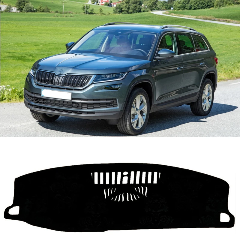 For Skoda Kodiaq 2016 2017 2018 2019 2020 2021 2022 2023 Dashboard Cover Mat Pad Anti-UV Dashmat SunShade Carpet Car Accessories