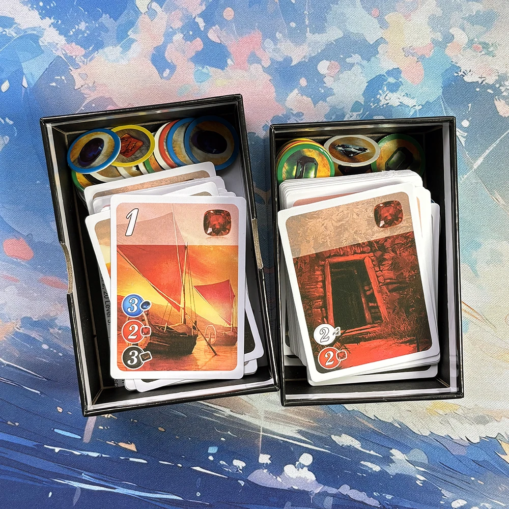 Juego de Mesa de Estrategia de Inversiones y Comercio de Joyas para Familias, 2-4 Jugadores, Juego de Cartas Económico, Versión en Inglés y Español, Juego de Mesa para Fiestas