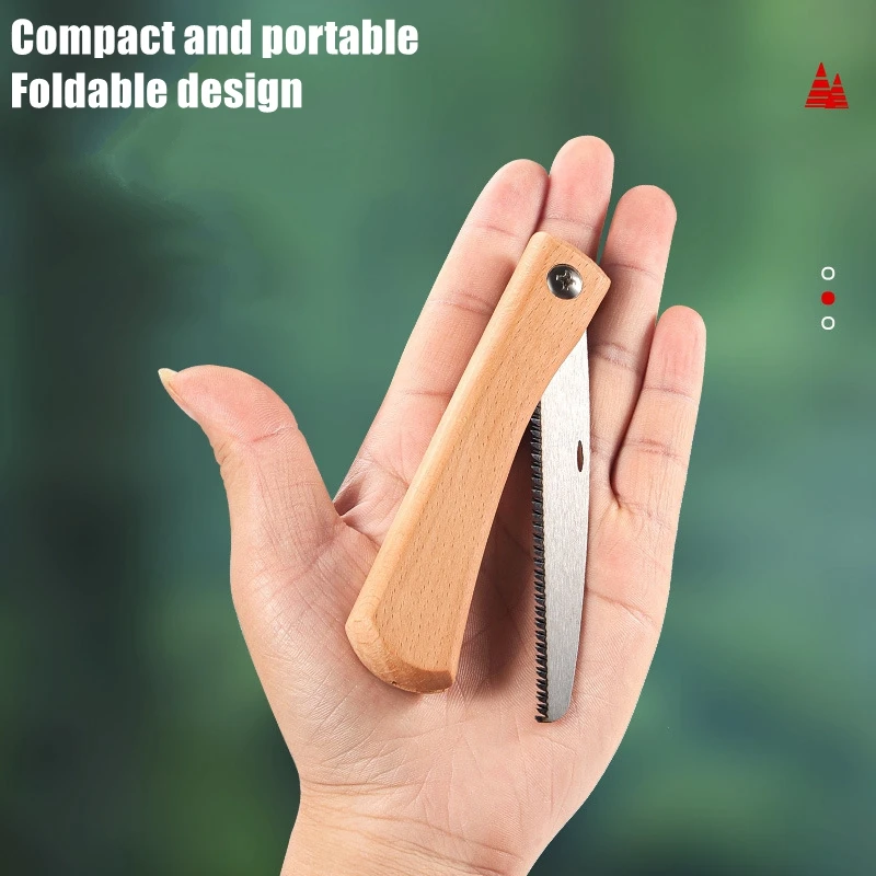 Folding Mini Hand Saw Non-slip Wooden Handle Pull Foldable Saw Flush Cut Trim Saw For Handsaw Woodworking Plastic Cutting Tool