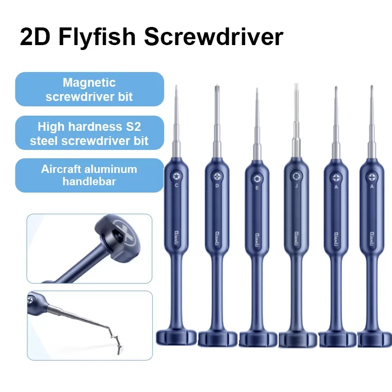 

QIANLI высокоточная 2D отвертка Flyfish с высокой твердостью для резьбы часов Ремонт ЖК-экрана Открытие Ремонт болтов