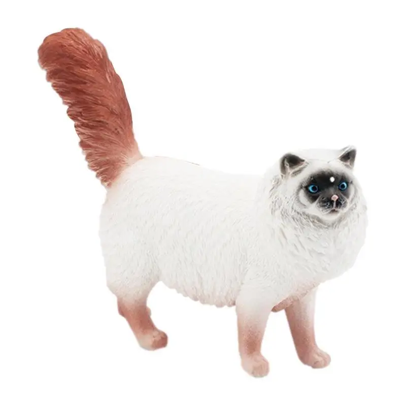 Jouets de figurine de chat de marionnette de chaton, figurine de chaton d'Auckland, utilisés pour des accessoires de photo, cadeau à collectionner, projets scolaires