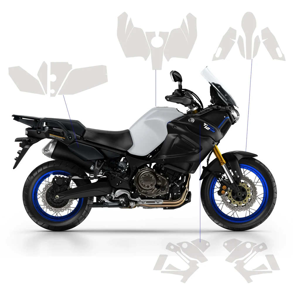XT1200Z سوبر تينيري اكسسوارات بولي TPU الطلاء طبقة حماية لياماها XT 1200 Z سوبر تينيري PPF دراجة نارية المضادة للخدش ملصق