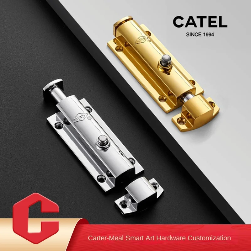 Carter automatic spring bolt zinc alloy bathroom by bolt by buckle wooden by anti-theft by lock house surface mounte