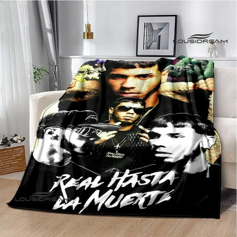 Rapper Anuel AA printed blankets Flannel Warm blanket Soft Cozy Blanket Travel Blankets bed linings Birthday Gift