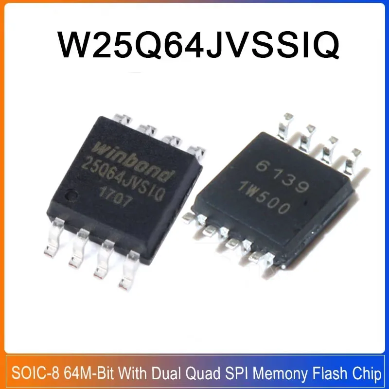 

10/50/200PCS W25Q64JVSSIQ SOIC-8 W25Q64JVSIQ 25Q64JVSIQ W25Q 64JVSSIQ 3V 64M-Bit With Dual Quad SPI Serial Flash Memory Chips