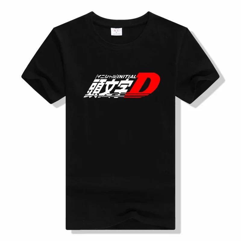 

Футболка Initial D Мужская с рисунком, модная повседневная тенниска из хлопка с графическим рисунком гоночного дрифта и автомобиля, лето