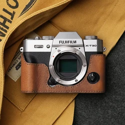 Mr.Stone for Fujifilm XT30 X-T20 Camera case  Protective Case Bodysuit  X-T30 XT20 Handmade Genuine Leather Camera bag