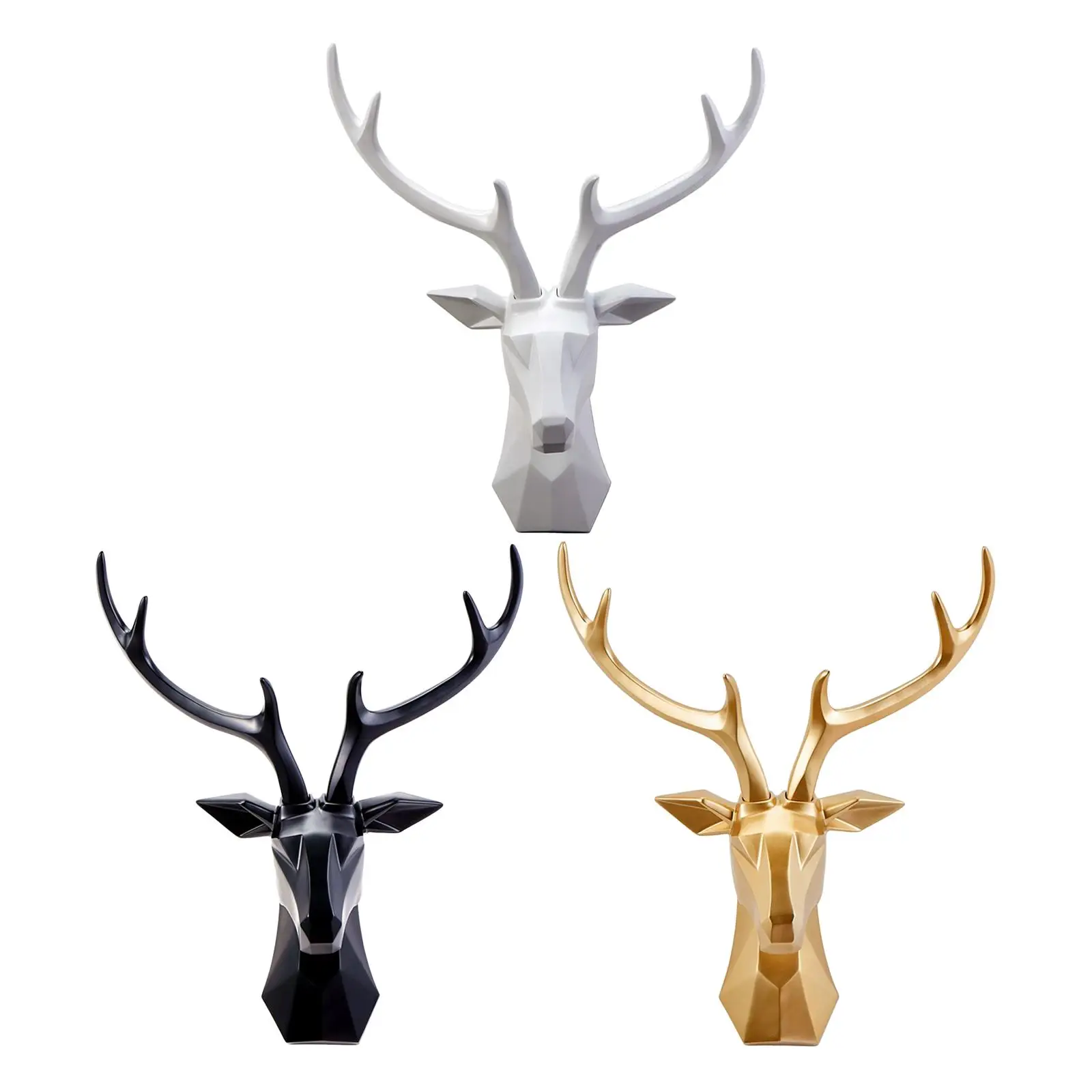 3D Deer Head Decorative -Elegant Animal Head Wall Sculpture Decor -Farmhouse