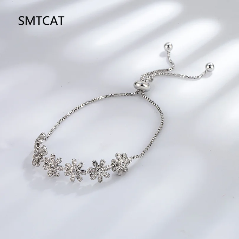 여성을 위한 꽃 디자인 모이사나이트 참 팔찌 925 스 - Moissanite Tennis Bracelet 925 Sterling 리뷰 및 가격