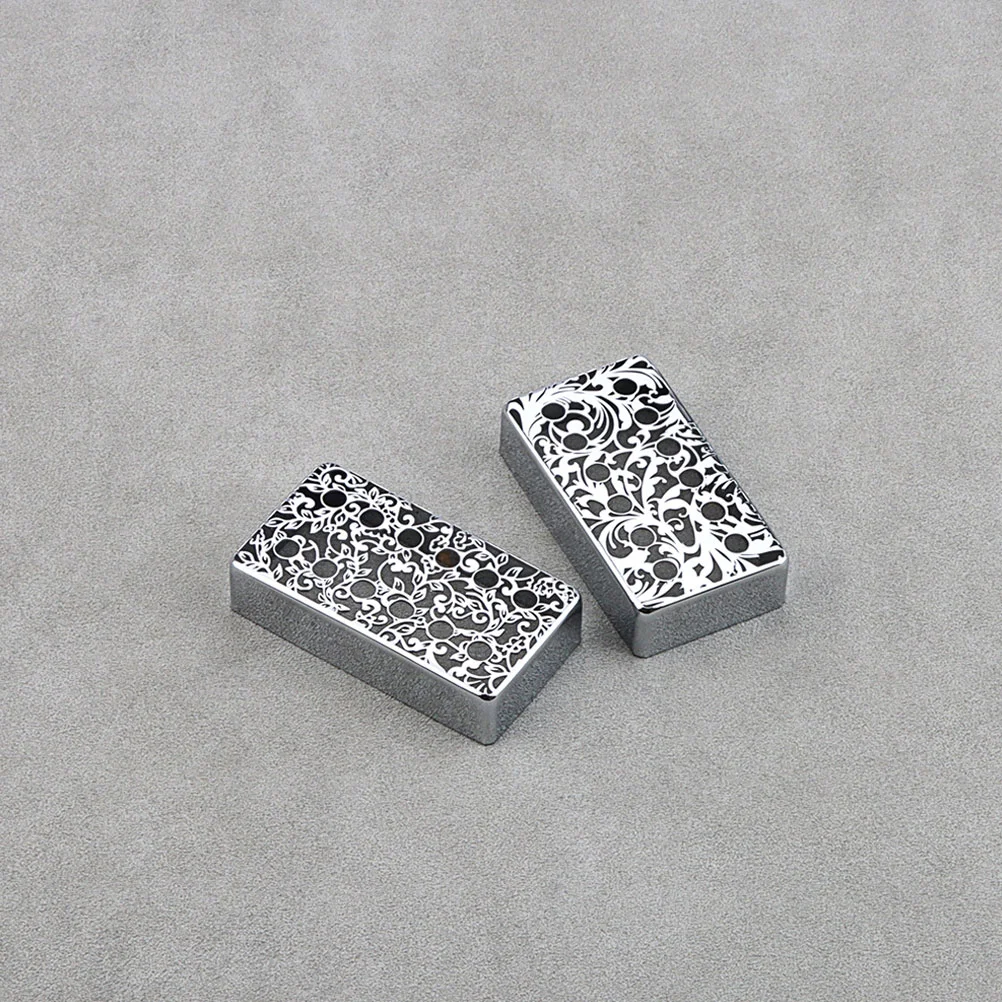 

Guitar Pickup Cover Pattern Chrome 2 Pack Gb613 Accessories Frames Replacement Covers Electric Neck Bridge Bass Parts
