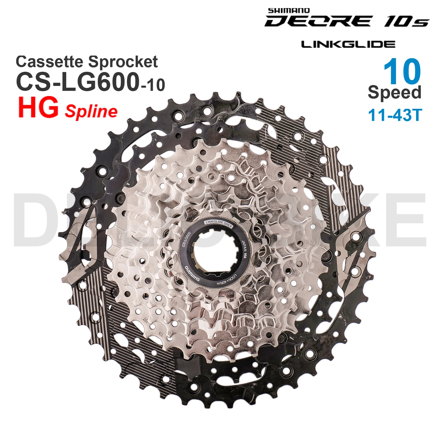 SHIMANO DEORE Cassette Sprocket CS-LG600-10 10-Speed - HYPERGLIDE Original Parts