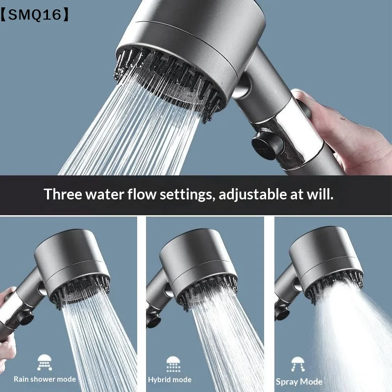 Three Modes Shower Filter Head Massage Showerhead Nozzle Replete For Shower Knobs Bathroom Accessories Heads Showers Parts【SMQ】
