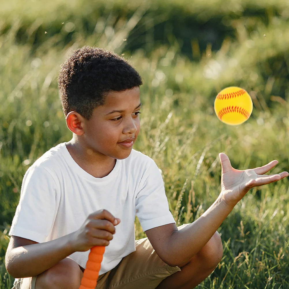 5 Pcs Sponge Children's Baseball Training Safe Indoor Softball (9-inch Yellow Baseball) Pack Softballs Baseballs Pu