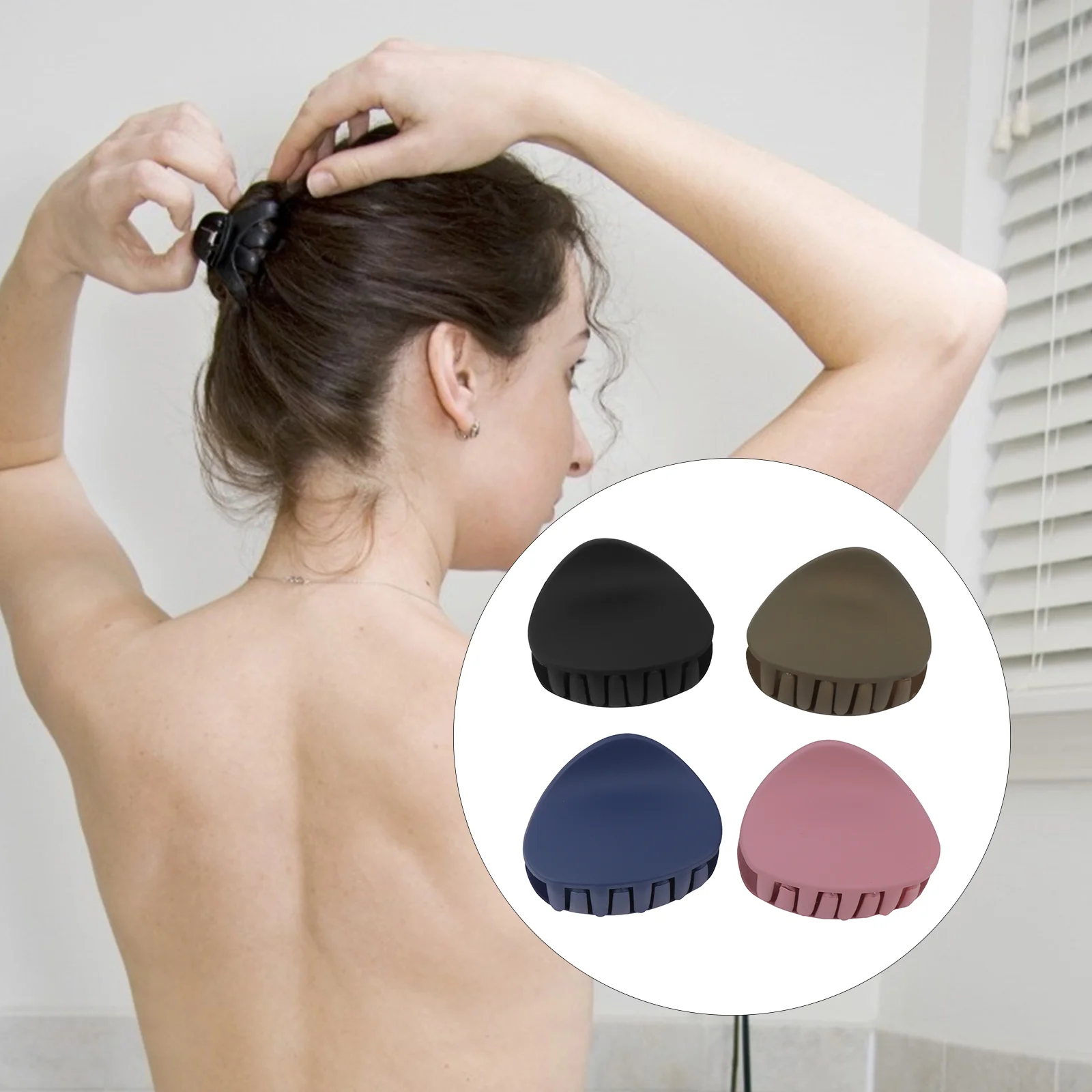 

4 Pcs Ponytail Clip Bangs Hair for Fine Clamps Straight Claw Clips Claws Resin Woman Headdress Babies