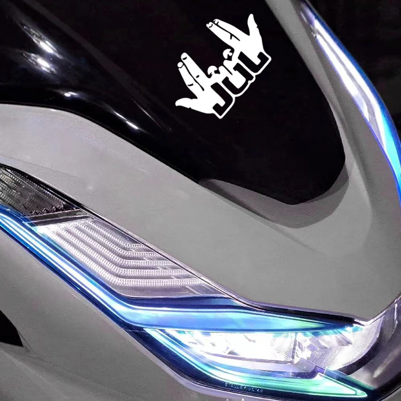 1PC 2025 New Funny JUL Finger Motorcycle Stickers Waterproof Motorbike Fuel Tank Front Fairing Scooter Vinyl Decals Decoration image 5