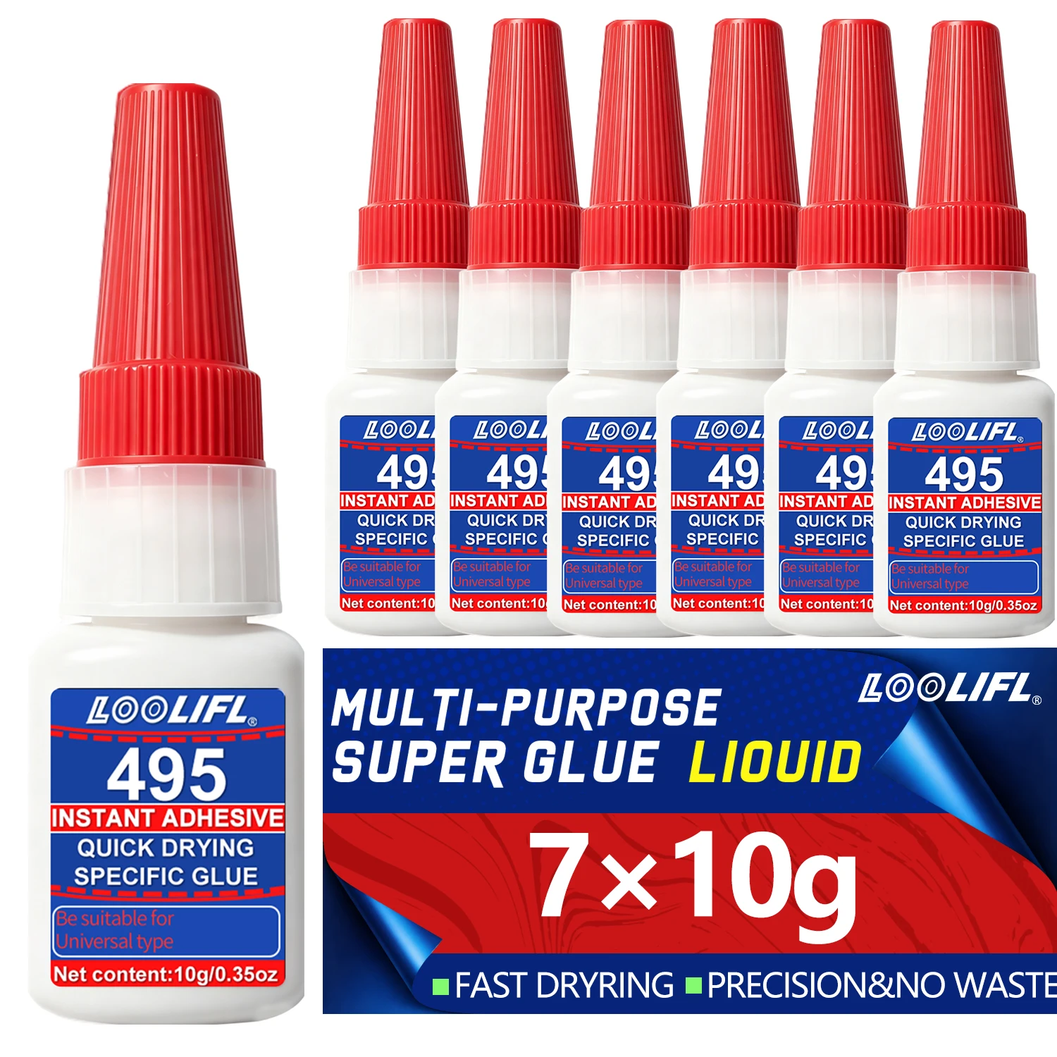 New 10G All Purpose Super Glue 495 Strong Bonding Quick Dry Instant Clear Adhesive For Plastic Metal Glass DIY Wood Repair Tool