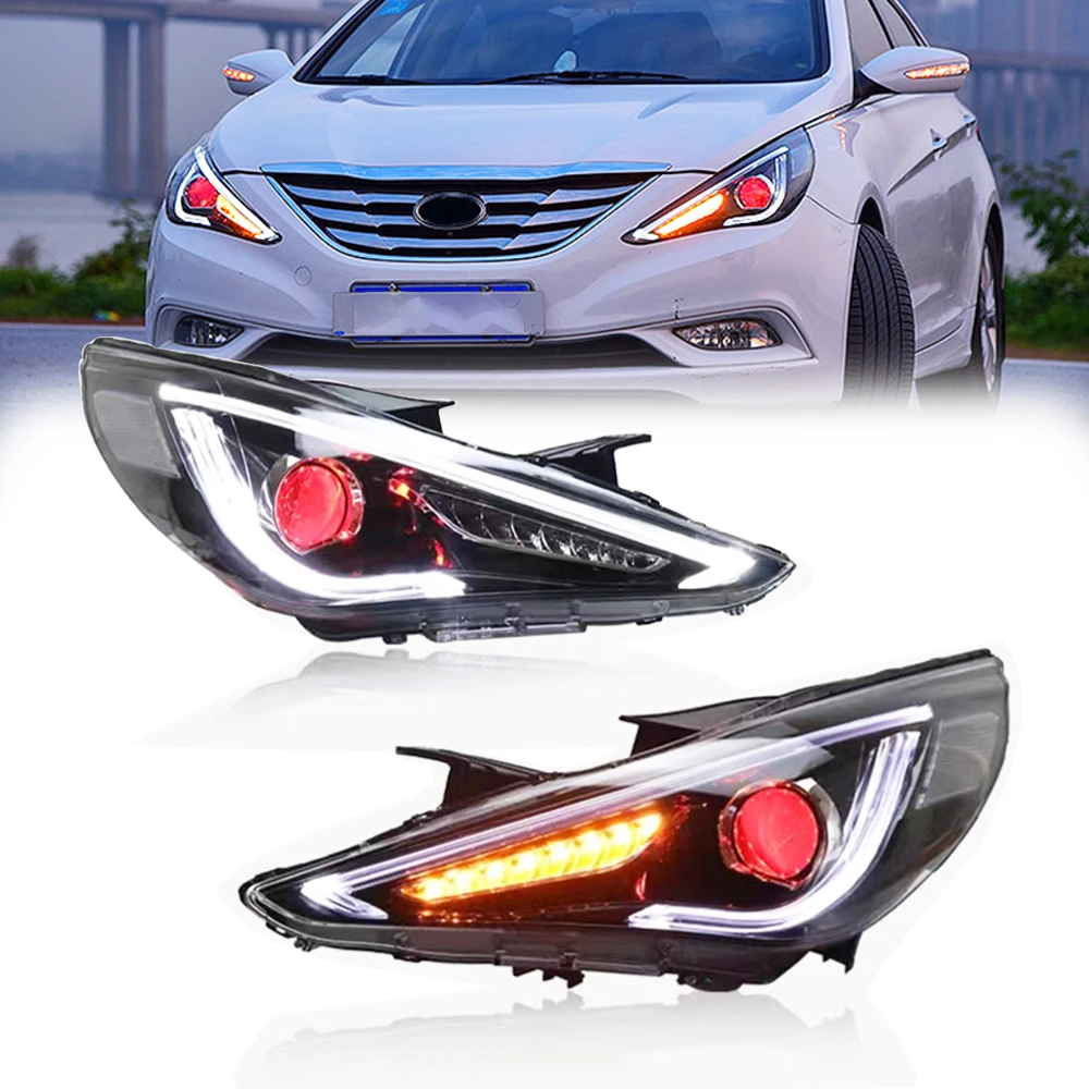 

OLANGDA для Hyundai Sonata 8, светодиодная фара 2011-2014 Sonata 8, фара DRL, линза проектора, автомобильные аксессуары