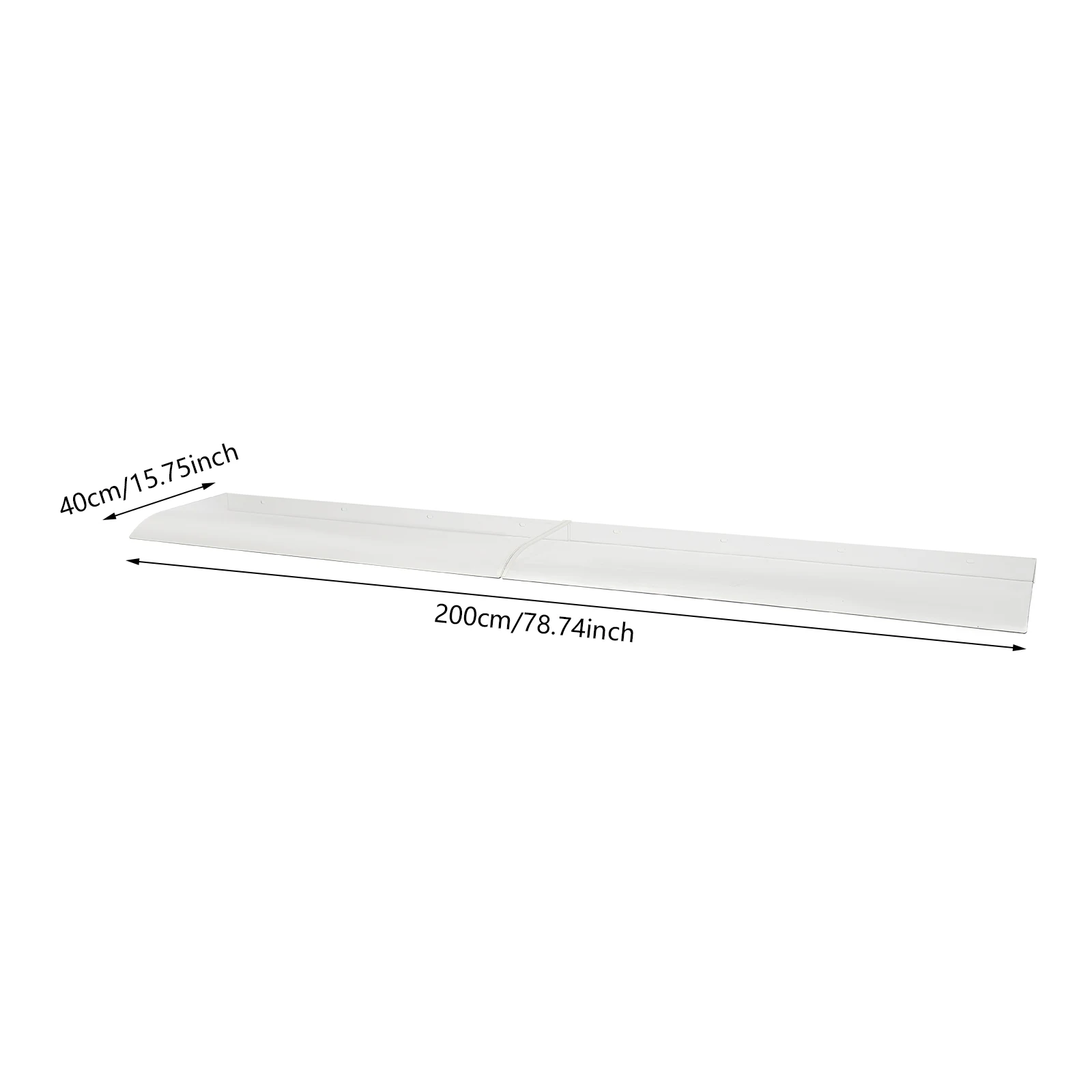 200*40cm Transparante Regenafdekking Voordeur Raam Luifel Kap Buiten Zon-/Regenbescherming voor Balkons/Balkons/Ramen
