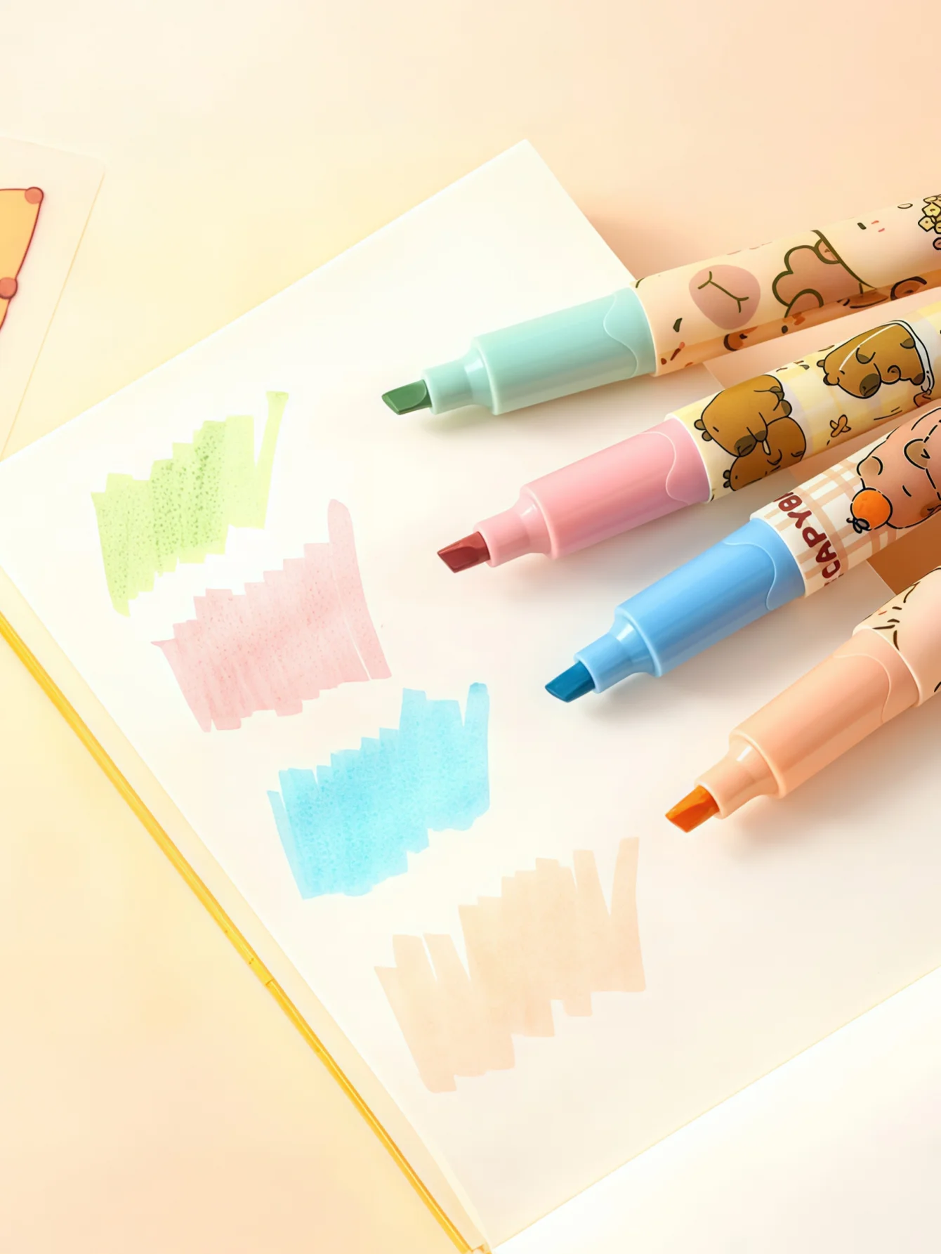 هايلايتر كابيبارا ذو الطراز الجديد، خاص لوضع علامات على النقاط الرئيسية، هايلايتر عالي الجودة لملصقات مكتوبة بخط اليد، درجة [الستوى - تحتاج إلى ترجمة دقيقة، يمكن استبدالها بمصطلح أكثر دقة مثل "المدرسة الابتدائية"]