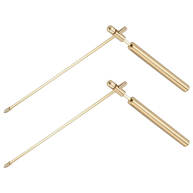 1Pair Copper Dragon Seeking Dowsing Rod Outdoor Energy Water Witching Adjustable Detector Professional Detachable Tool