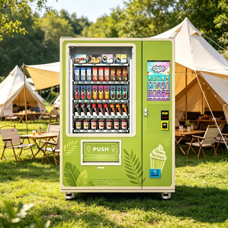 Smart Frozen Food Ice Lollies Vending Machine Popsicle Vending Machine Ice Cone Vending Machine with Inches Touch Screen OME