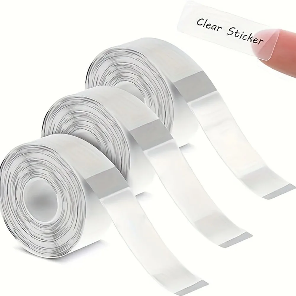 3 rolls of transparent label paper, label tape, 15*30mm 230 pieces, suitable for L11/P11/P50/P12/D30/Q30/label machines