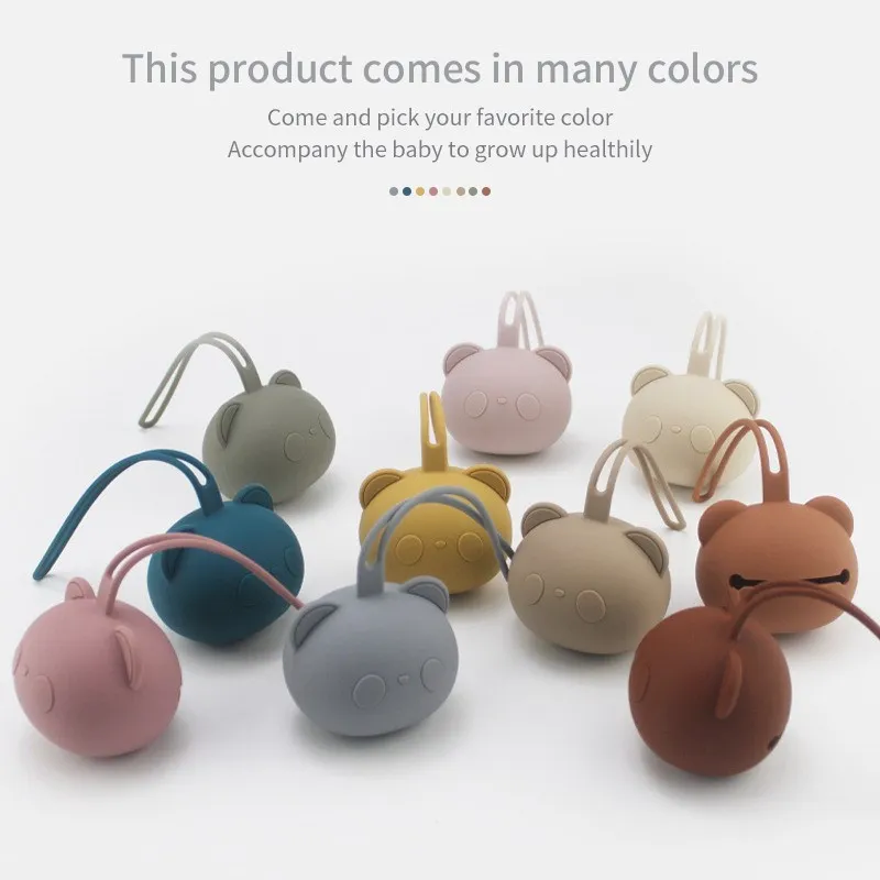 Baby Pacifier Holder BPA Free Food Grade Silicone Infant Portable Soother Container Box Nipple Storage Box  Baby Accessories