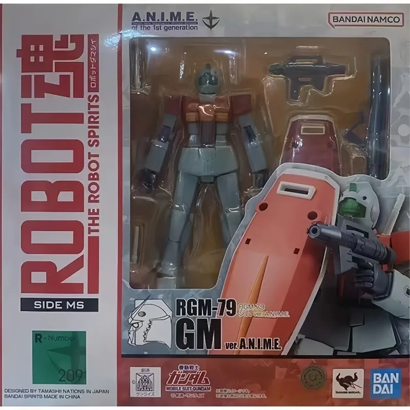Bandai ROBOT SPIRITS SIDE MS RGM‑79 GM ver.A.N.I.M.E. Mobile Suit Gundam Action Figure Original Box Collection Display Toy view 6