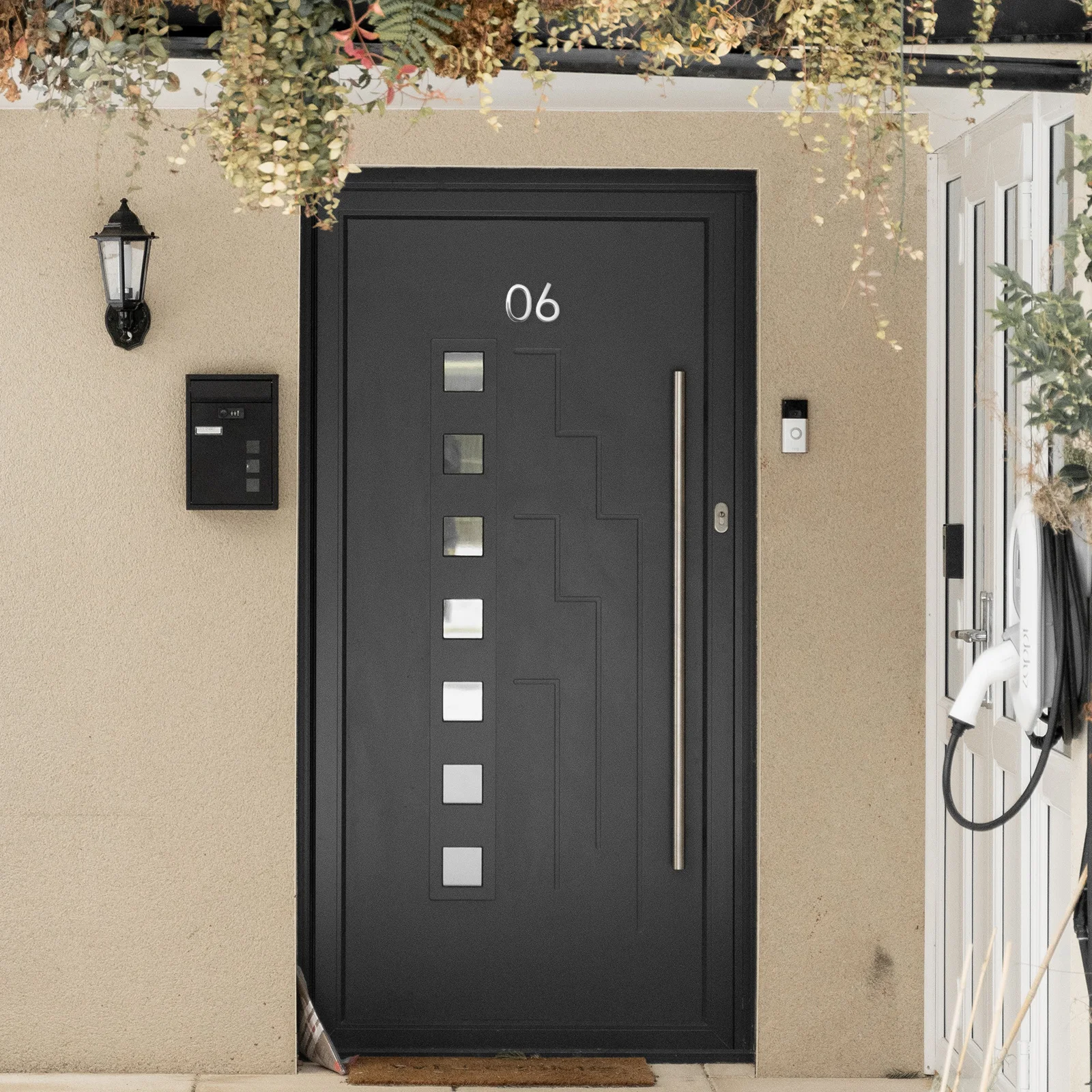 

10 Pcs Number Door Plate Address Reflective Stickers Portable Installation Mailbox Door Sign Street Sign Address