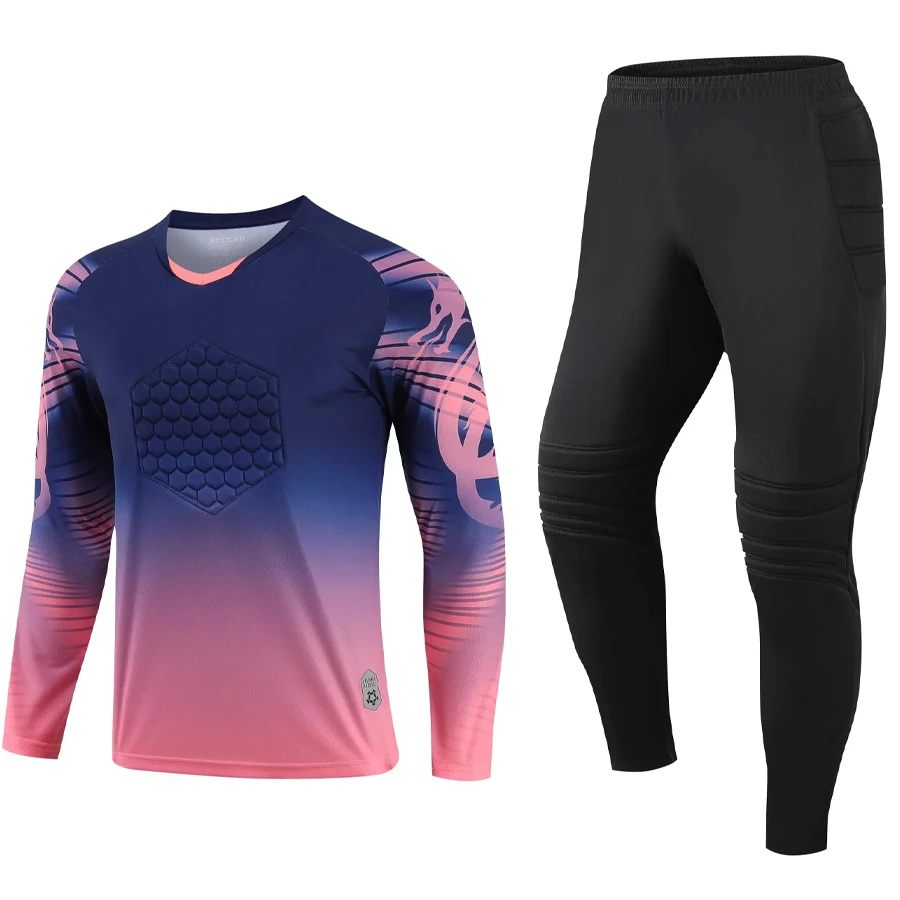 

Hight quality Custom Football Kit Goalkeeper Shirts Long sleeve Pant goalkeeper Training Uniform Suit Protection Kit Clothes