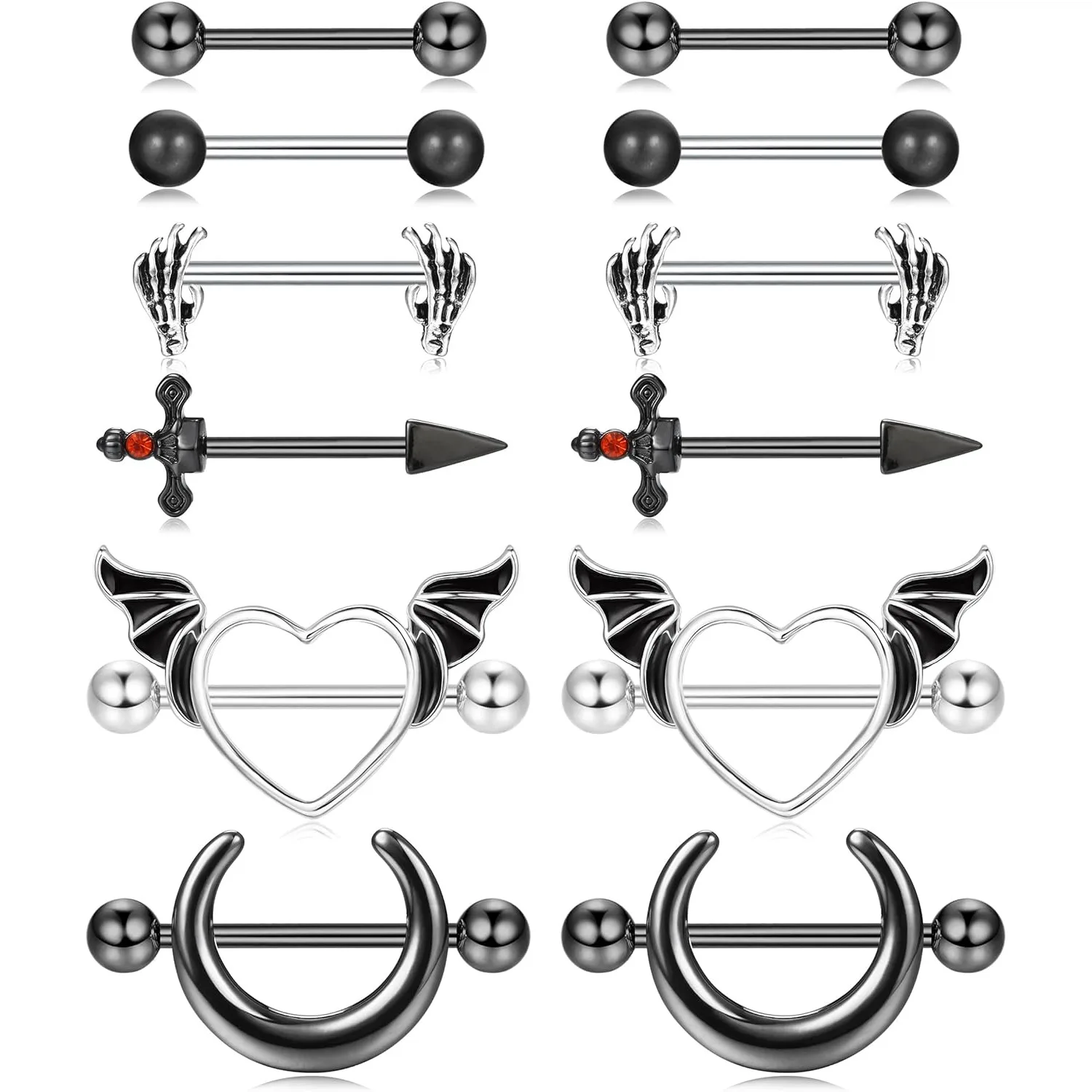 6Pairs 14G Nipple R…