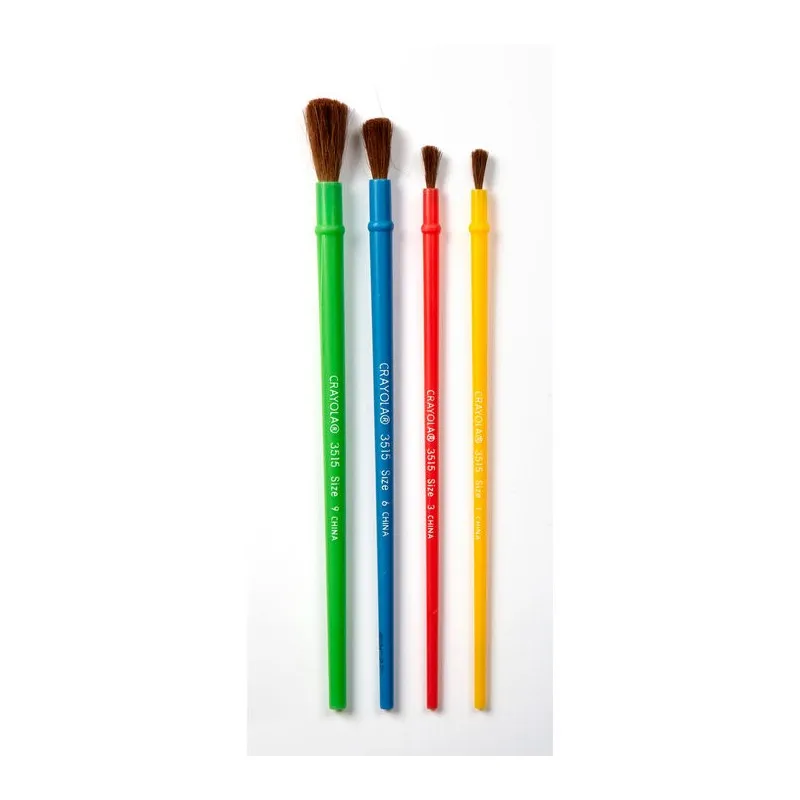 Crayola Crayola 4-Piece Art & Craft Brushes (05-3515) and Big Paint Brushes 4 Count (05-3521)