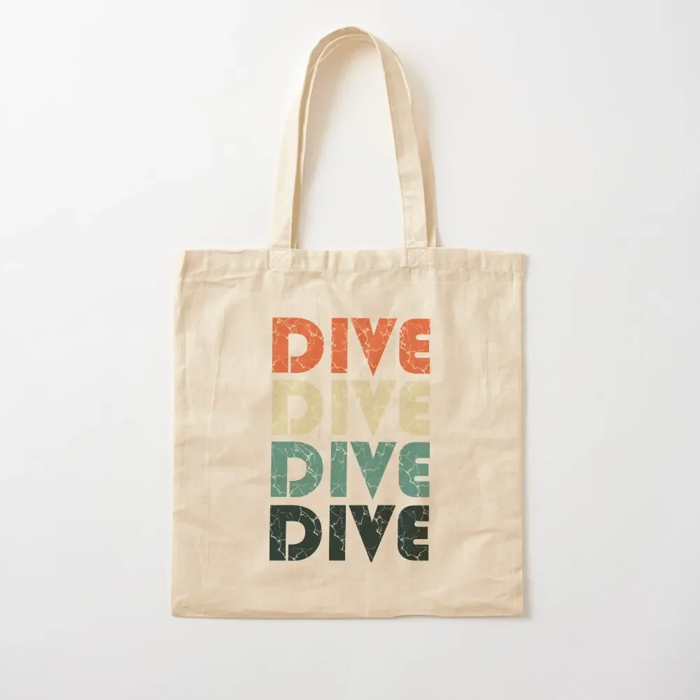 

Retro Vintage Diving Springboard Diver Gift Dive Tote Bag Women bags tote bag men large size bags Tote Bag