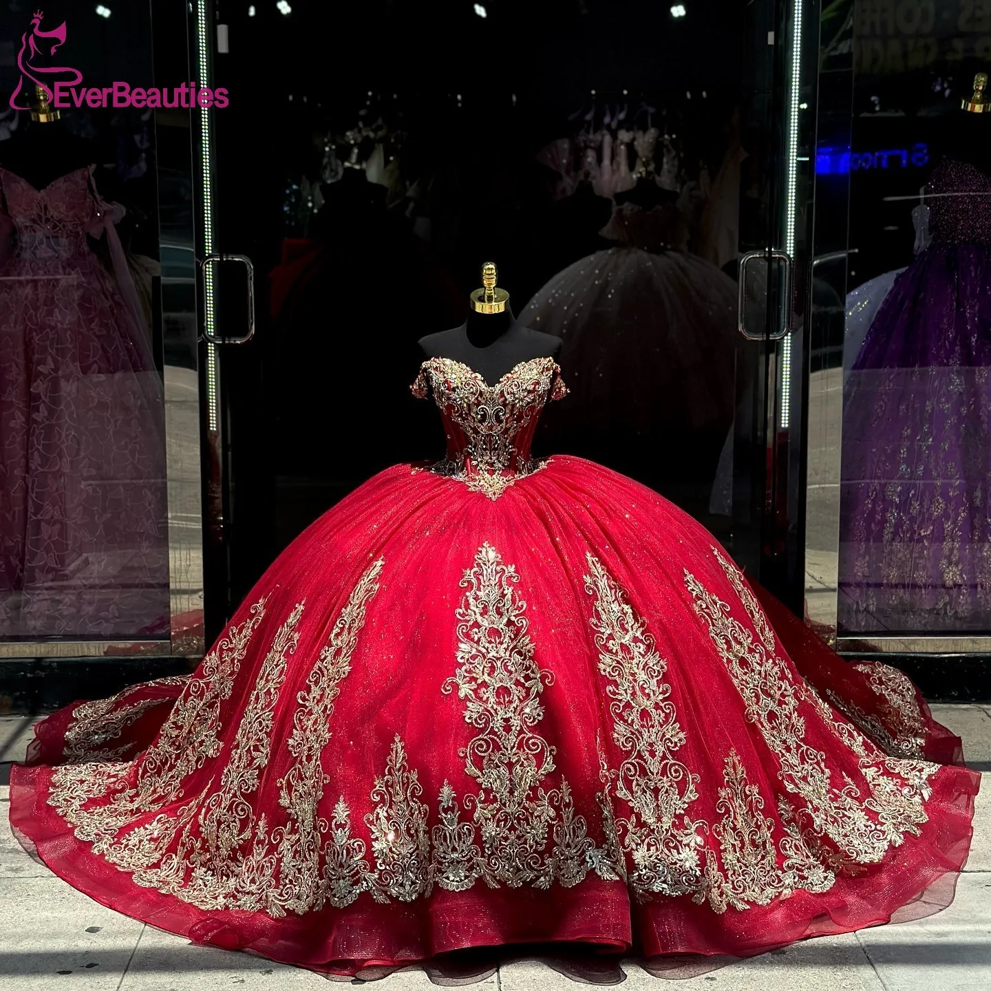 Ball Gown Quinceanera Dress for Juniors Sweet 15 Prom Dress Party Dresses Tulle Lace Appliques Vestidos De 15 Quinceañera