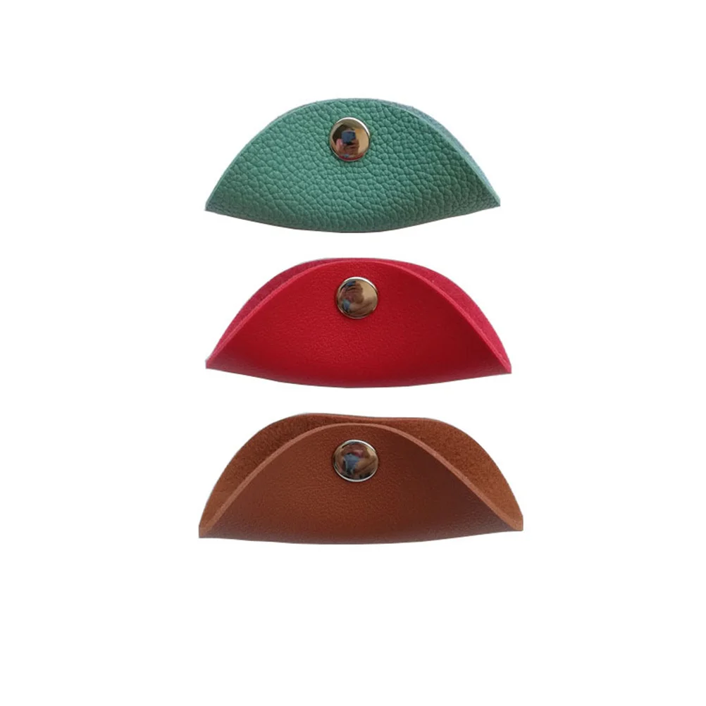 

2pcs Half Round Pu Cord Keeper For Earphone Cable Management Cable Storage Organizer Wire Holder Tangle-Free Cord Winder