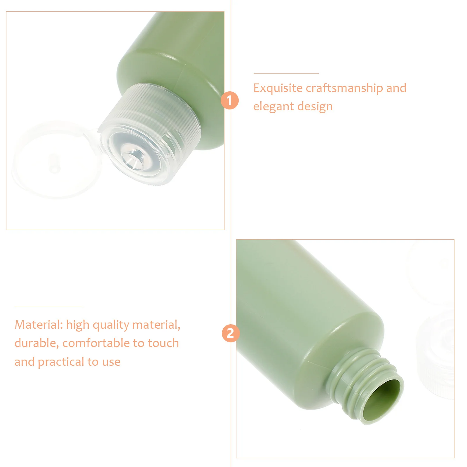 

4pcs Leak-Proof Travel Bottles Durable Toiletry Containers Portable Bottles For Outdoor Lightweight Lotion Soap