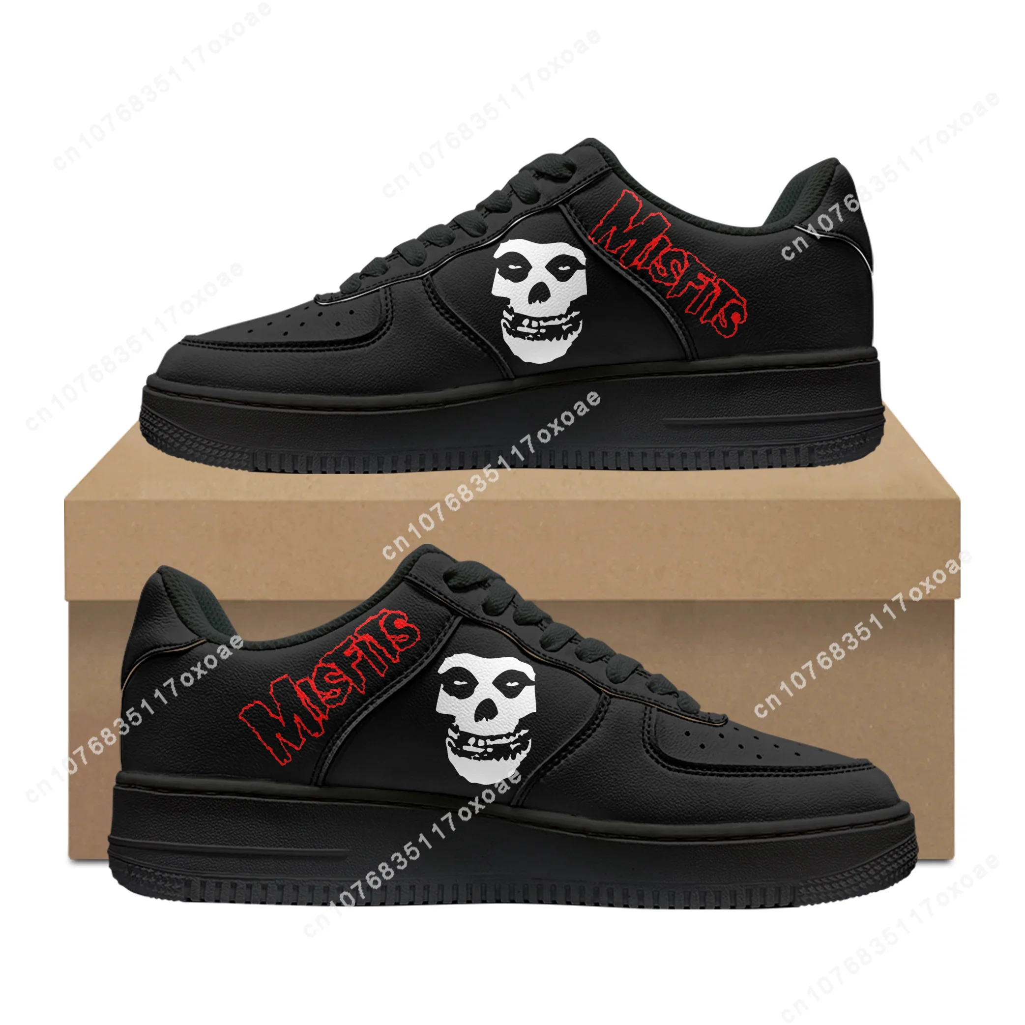 

Misfits Skull Shoes Air Basketball Mens Womens Sports High Quality Flats Force Sneakers Lace Up Mesh Custom Shoe DIY